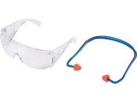 LUX-TOOLS Sada ochranných brýlí a chrániče sluchu