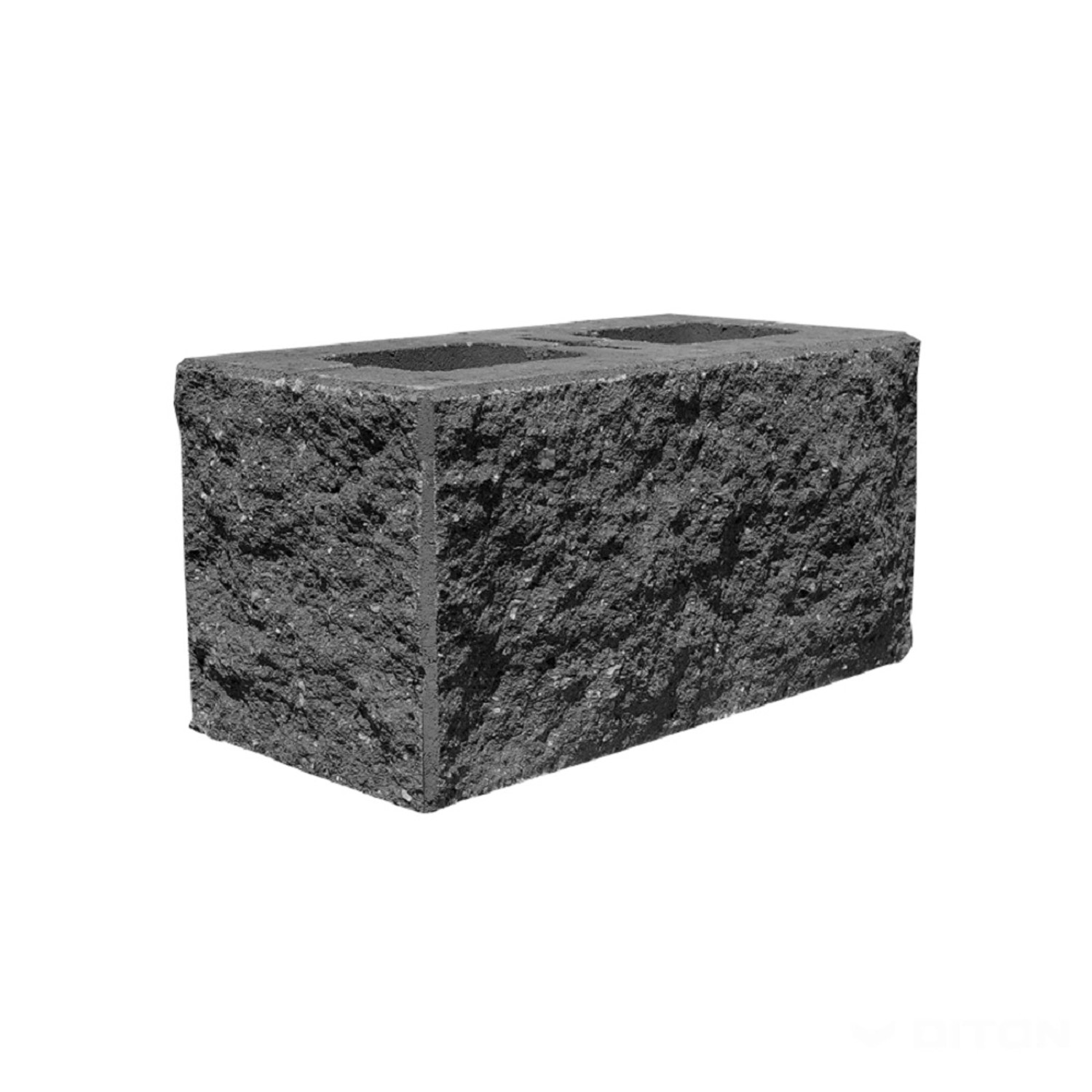 DITON Plotová tvárnice s fazetou C rohová černá 38,5 x 19 x 19 cm