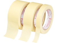 LUX-TOOLS Krepová lepicí páska 18 mm, 38 mm, 48 mm x 50 m, 3 ks