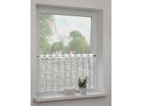 Sehlbach Vitrážová záclona se skrytými poutky, bílá 140 x 60 cm