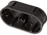 Kombi přístrojová krabice dvojitá 150 mm x 60 mm IP20 černá
