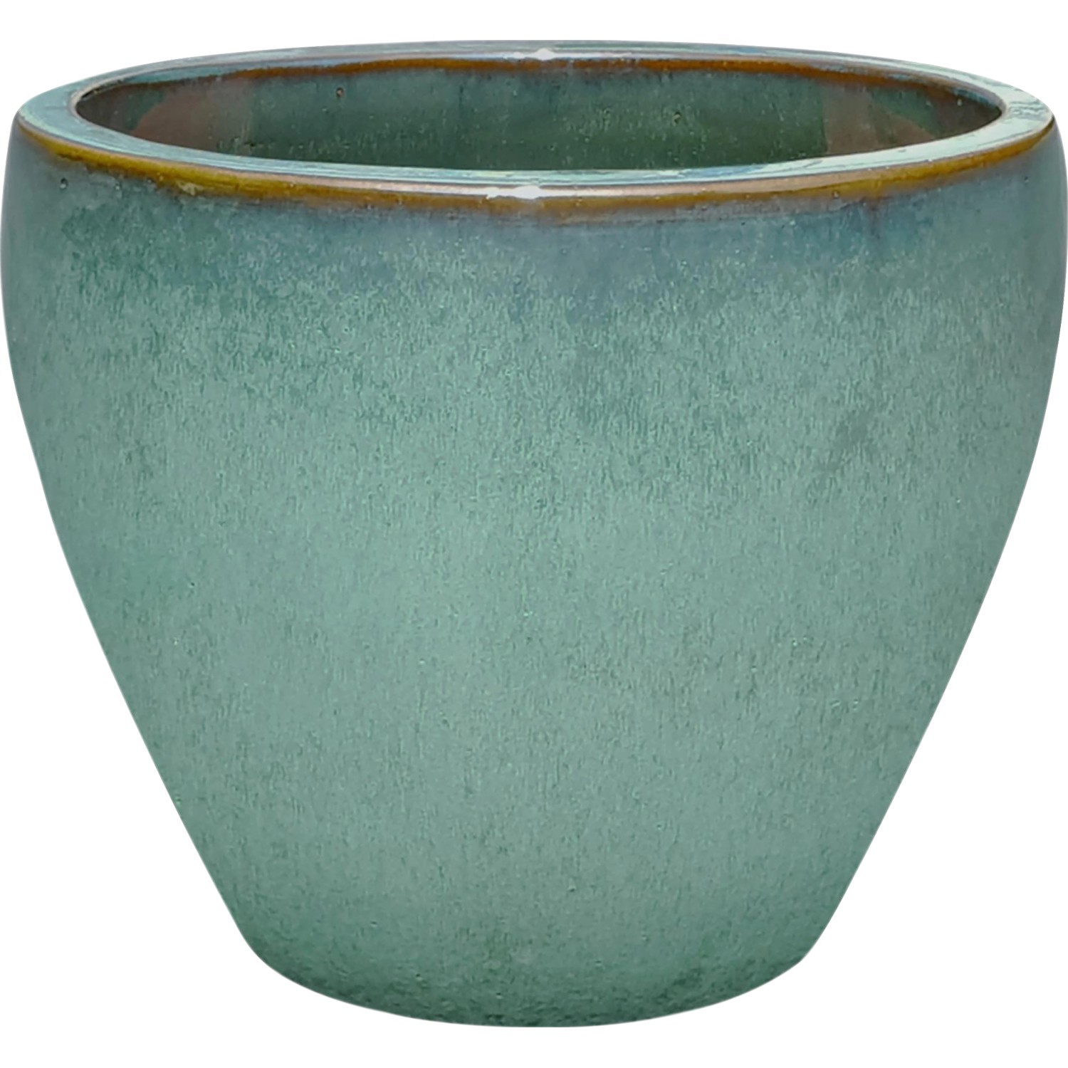 Květináč glazovaný terakota, modrý, pr. 35 x 30 cm