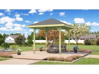 Weka Dřevěný zahradní altán 651 vel. 1 bez šindelů, 294 x 294 x 275 cm