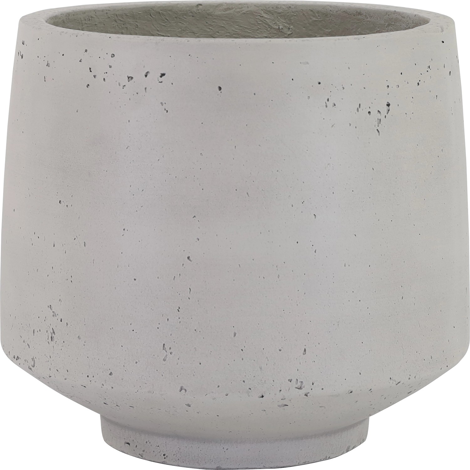 Kulatý květináč, šedý, pr. 31 x 28 cm
