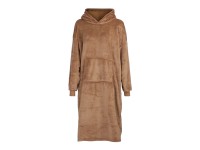 Mica Decorations Dlouhá pončo mikina s kapucí, béžová, UNI velikost Mica Decorations Dlouhá pončo mikina s kapucí, béžová, UNI velikost