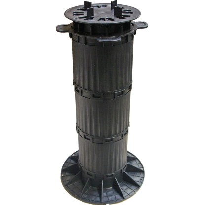 Černý nastavitelný terasový podstavec GS (370-470 mm) pro terasové desky.