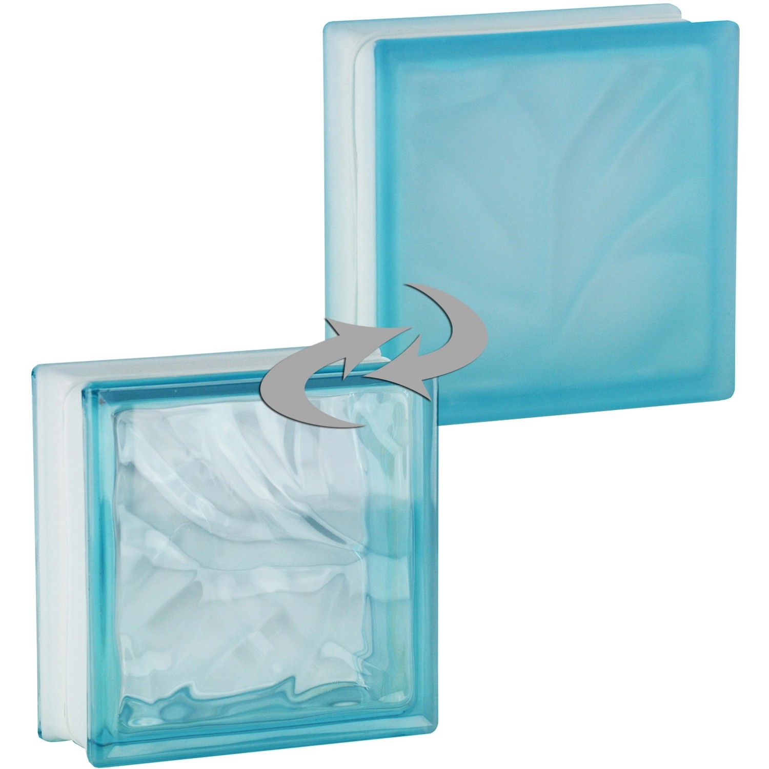 Fuchs Design Luxfera Cloud lesklá/mléčné sklo, azurově modrá, 19 x 19 x 8 cm