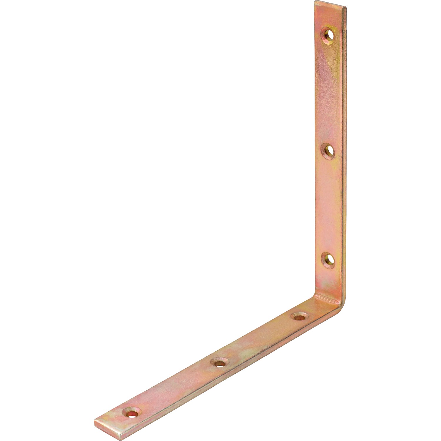 Konstrukční úhelník, žlutě pozinkovaný, 180 mm x 180 mm x 20 mm