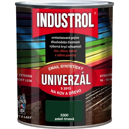 INDUSTROL Email na kov a dřevo S2013 UNIVERZÁL 5400 zeleň tmavá 750 ml