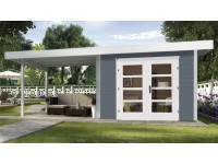 Weka Designový zahradní domek 126 B vel. 1, šedá, 590 x 241 cm