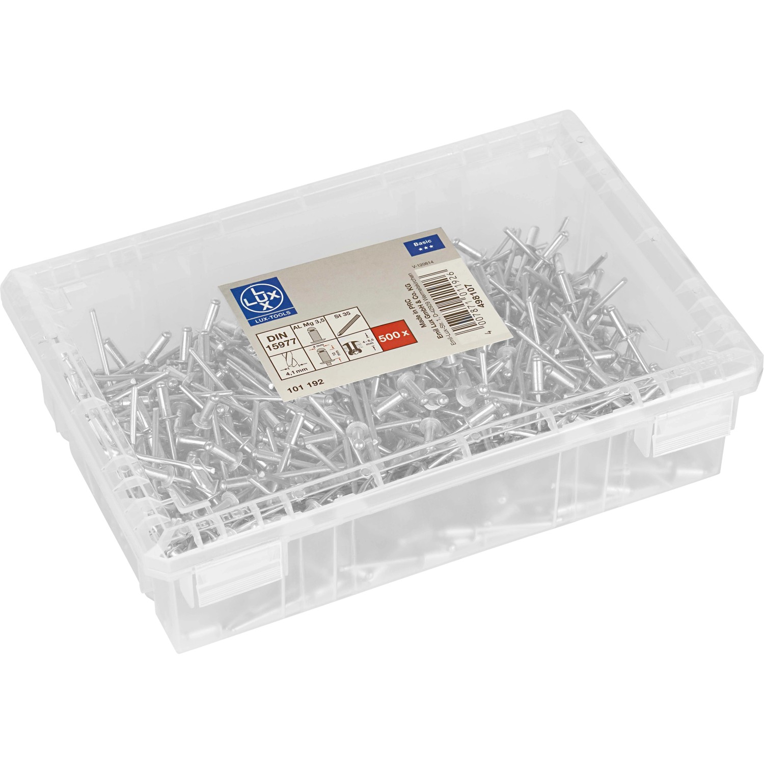 LUX Trhací nýt Classic, 500 ks, 4 x 10 mm