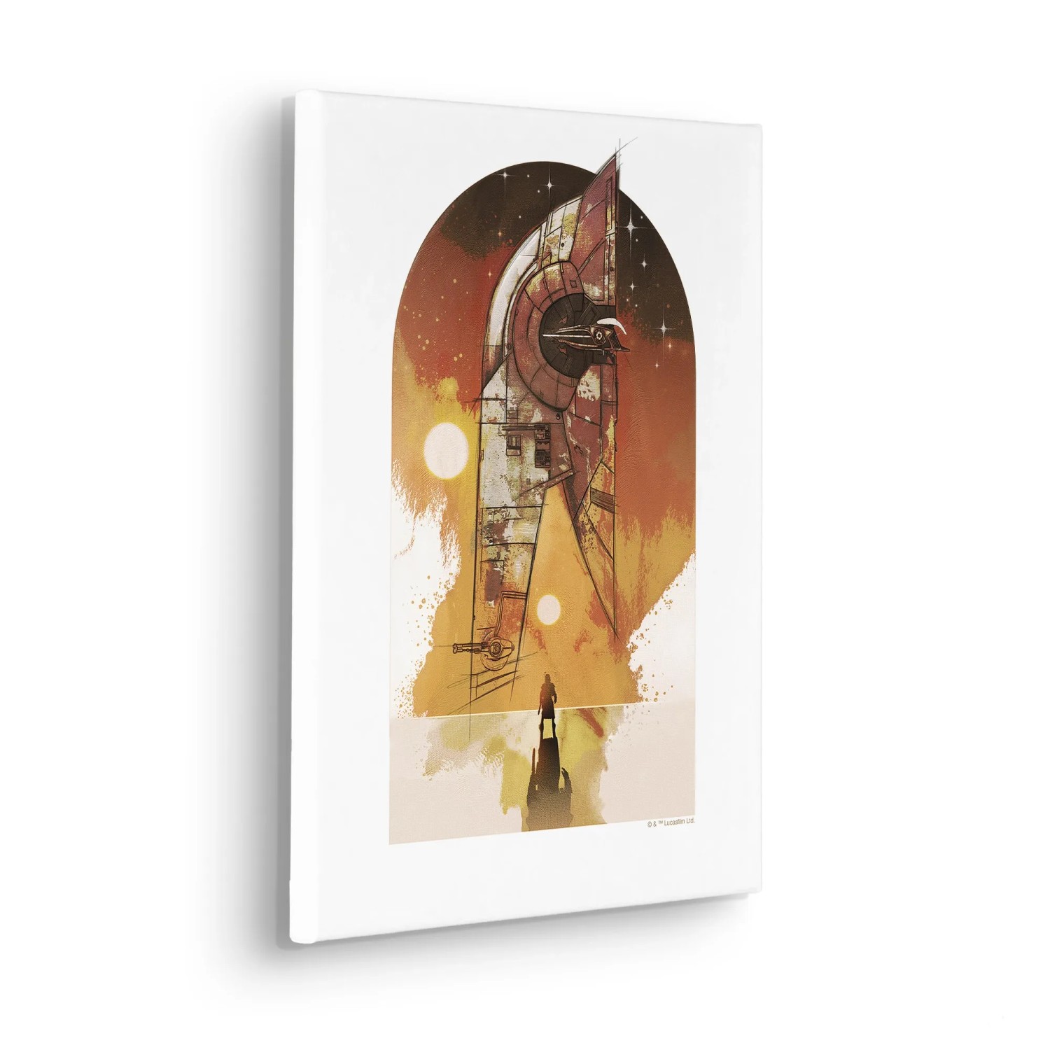 Komar Nástěnný obraz na rámu Star Wars Boba Fett Starship 30 x 40 cm