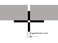 GS Terrassen Distanční křížky béžové, 10 x 55 x 55 mm, pro spáry 3 mm, 50 ks