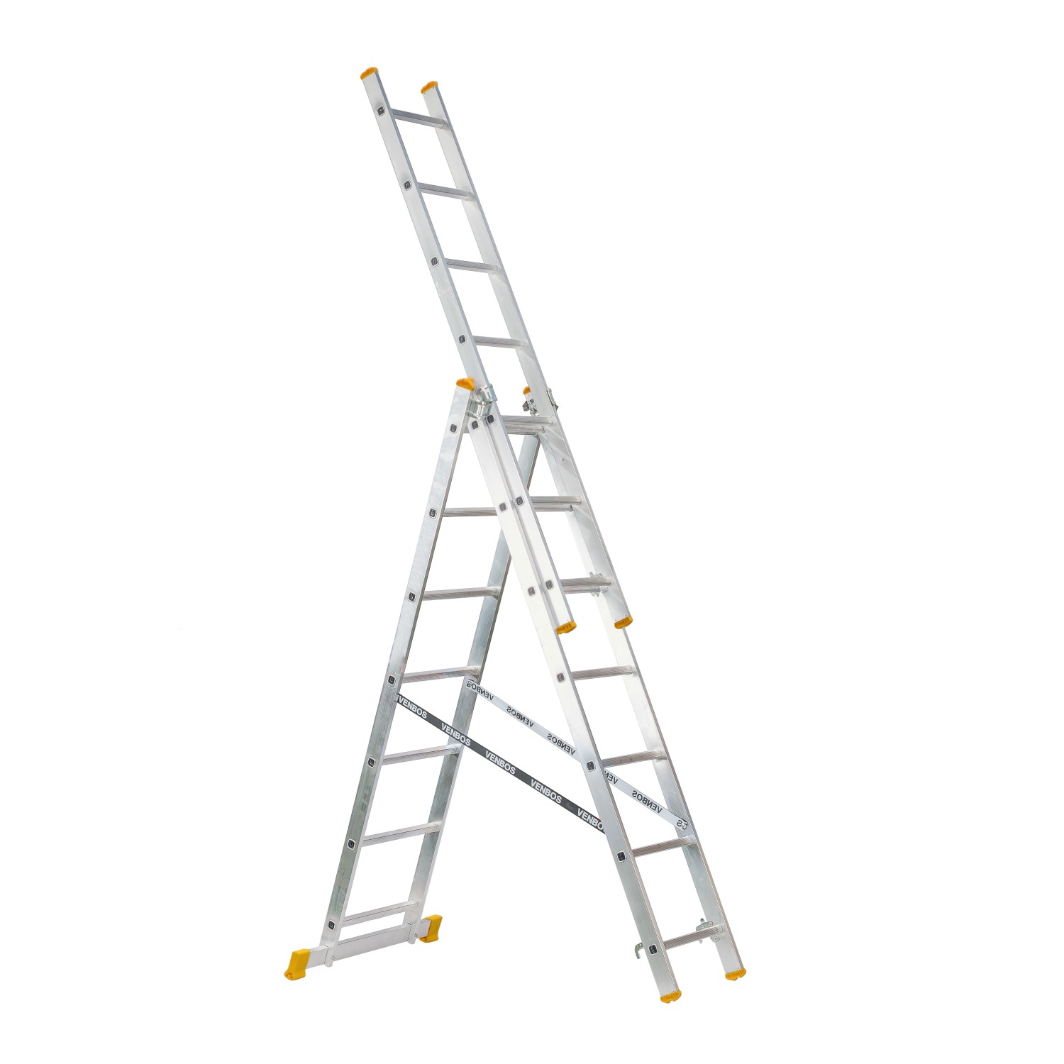 Venbos Trojdílný žebřík EKONOMIK 7307, 3 x 7 příček, 245 cm