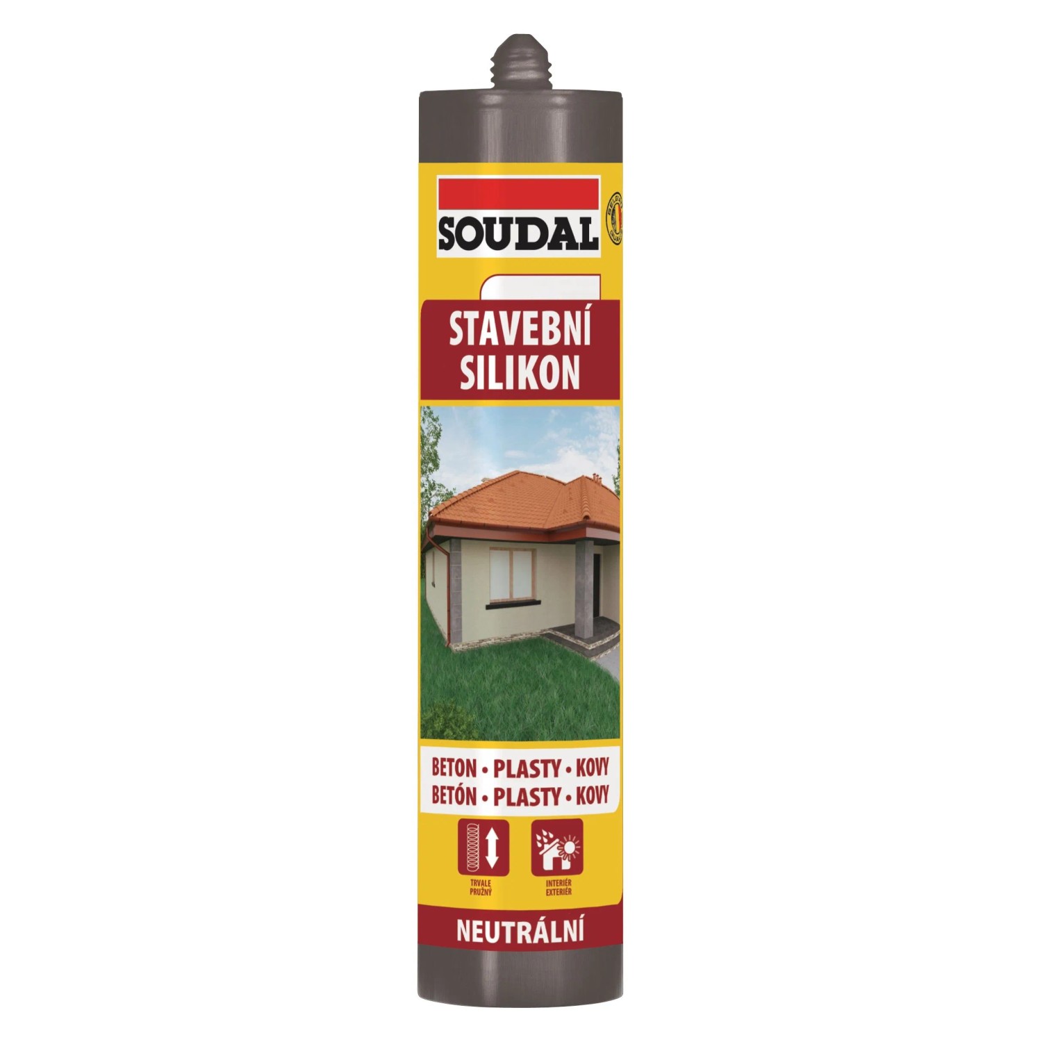 Silikon stavební Soudal šedý 300 ml
