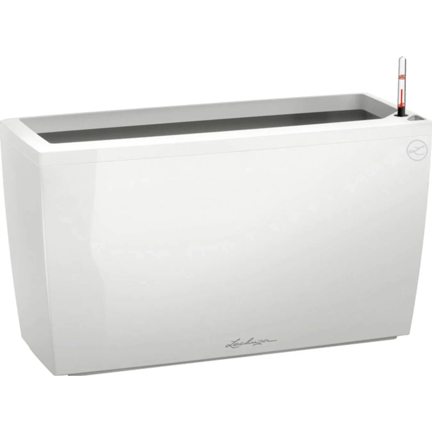 Lechuza Květináč Cararo Premium, bílá vysoce lesklá, 75 x 30 x 43 cm