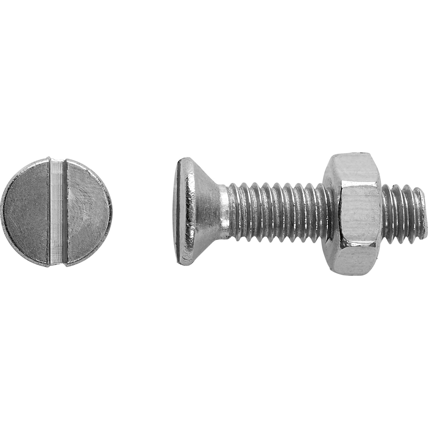 Závitový šroub se zápustnou hlavou PZ ocel A2 M4 x 20 mm, 8 ks + matice