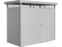 Biohort Plechový domek HighLine H1 stand. dveře, stříbrná, 275 x 155 x 222 cm