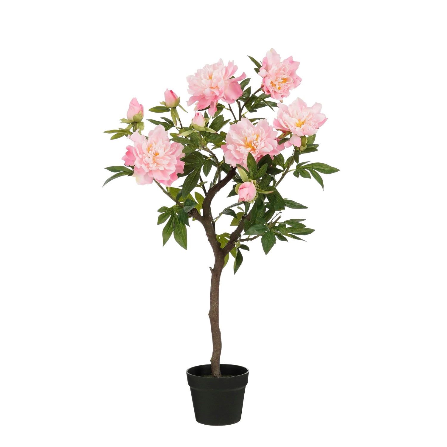 Mica Umělá květina pivoňka v květináči růžová pr. 40 x 96 cm