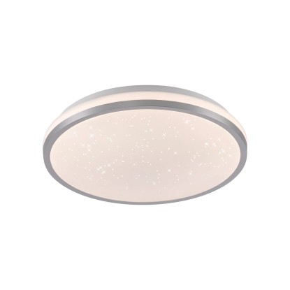 JUST LIGHT LED stropní svítidlo KYLE stříbrné 10W 730lm 3000K pr. 28 x 6,5 cm