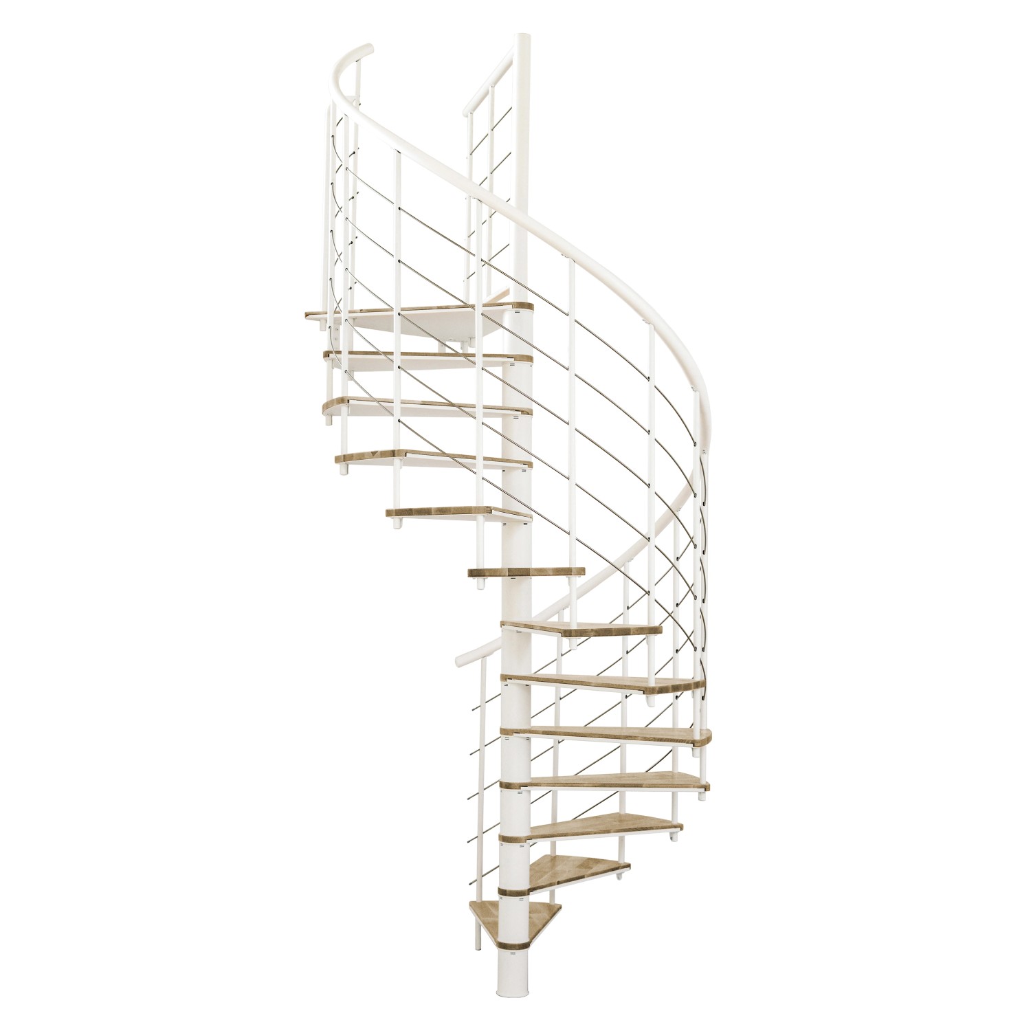 Minka STAIRS Kombinované točité schodiště Fusion dub/bílá pr. 140 cm