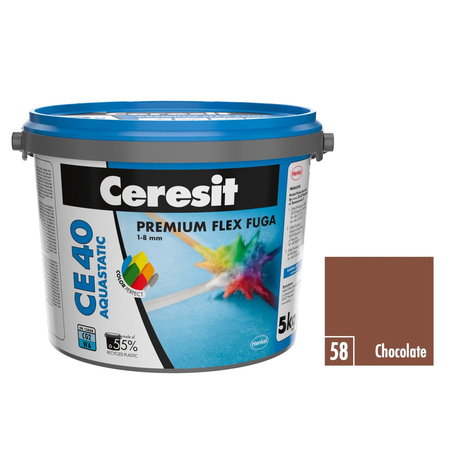 Ceresit Flexibilní spárovací hmota CE 40 Aquastatic Chocolate, 5 kg