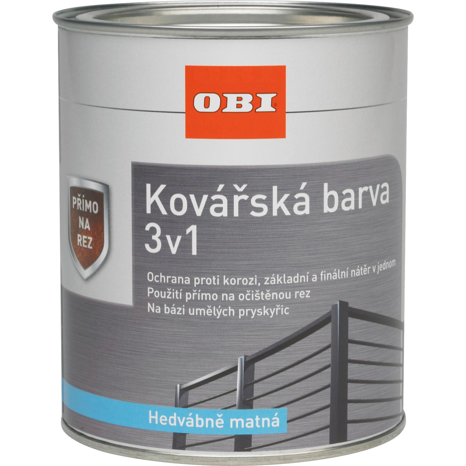 OBI Kovářská barva 3v1 hedvábně matná hnědá 375 ml