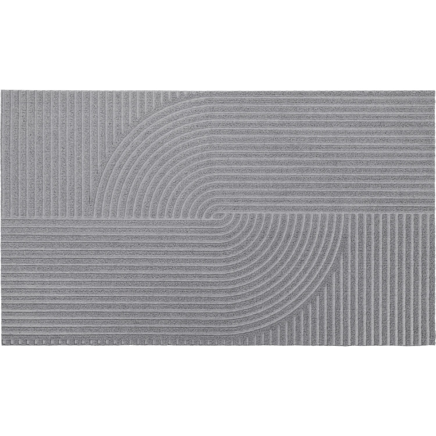 Rohožka do interiéru texturovaná světle šedá 70 x 120 cm