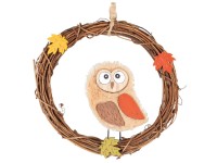 Anděl Přerov Věneček se sovičkou, 17 cm