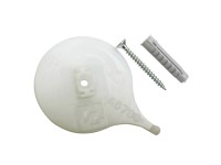 Gardinia Stropní držák pro dvoudrážkovou záclonovou kolejničku bílý, 2 ks