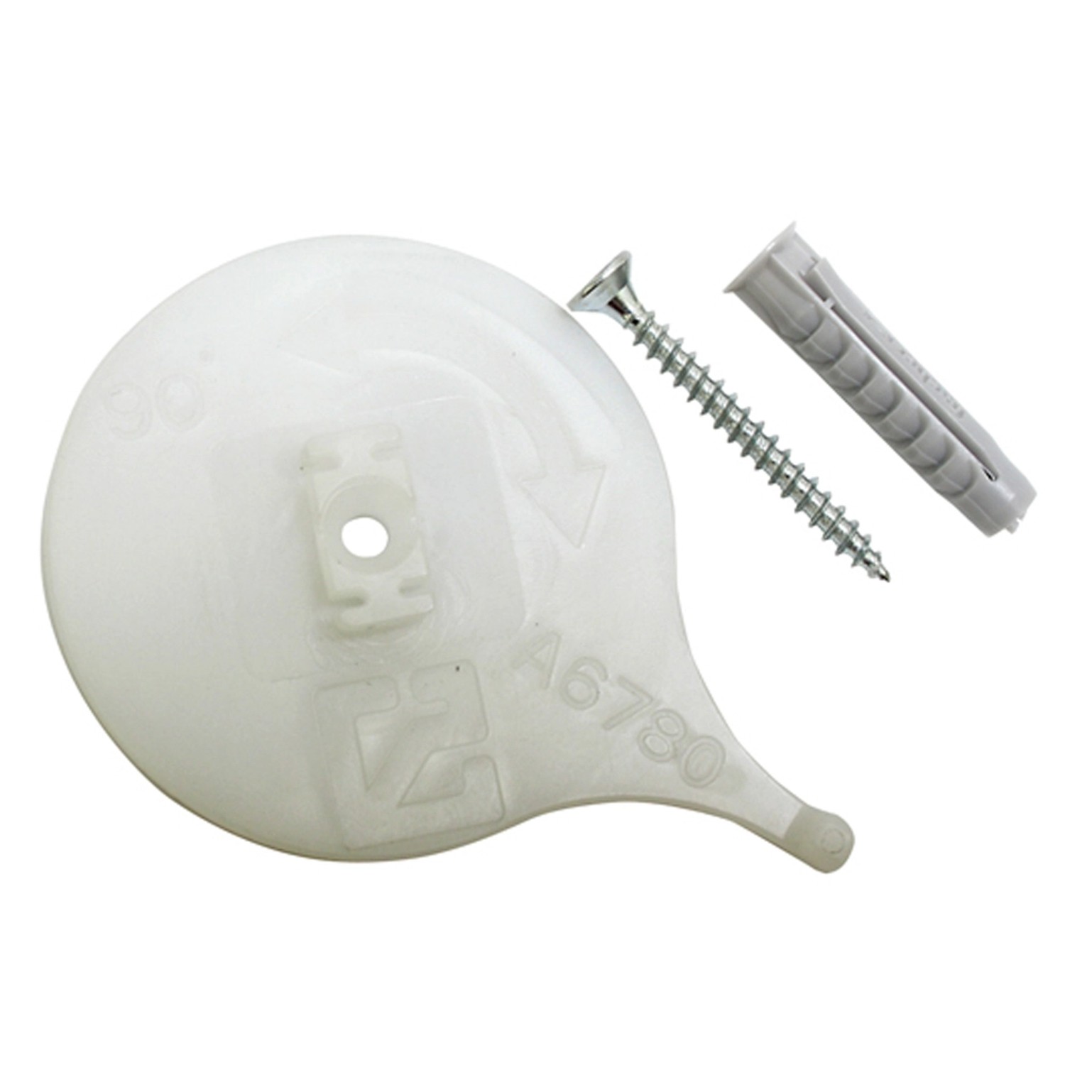 Gardinia Stropní držák pro dvoudrážkovou záclonovou kolejničku bílý, 2 ks