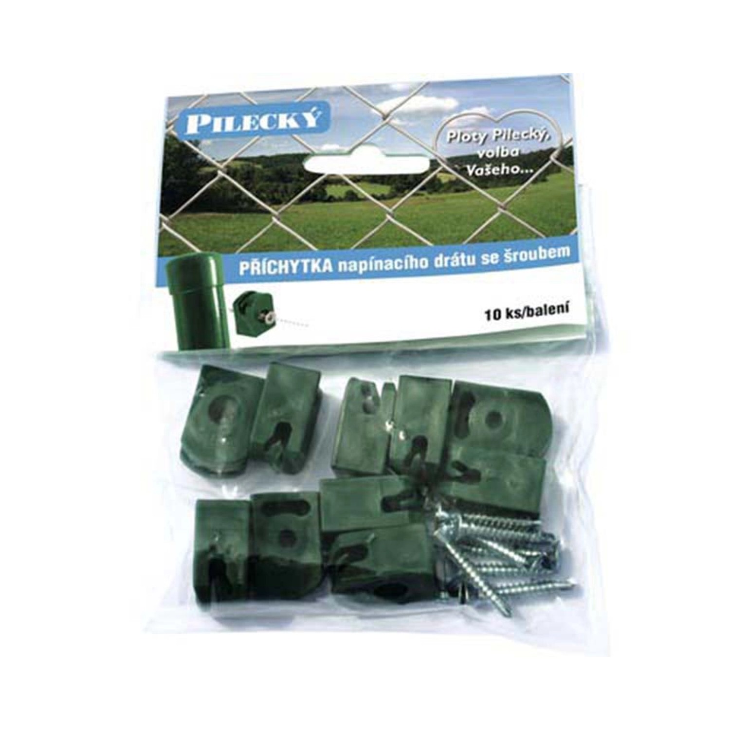 PILECKÝ Příchytka napínacího drátu se šroubem 10 ks