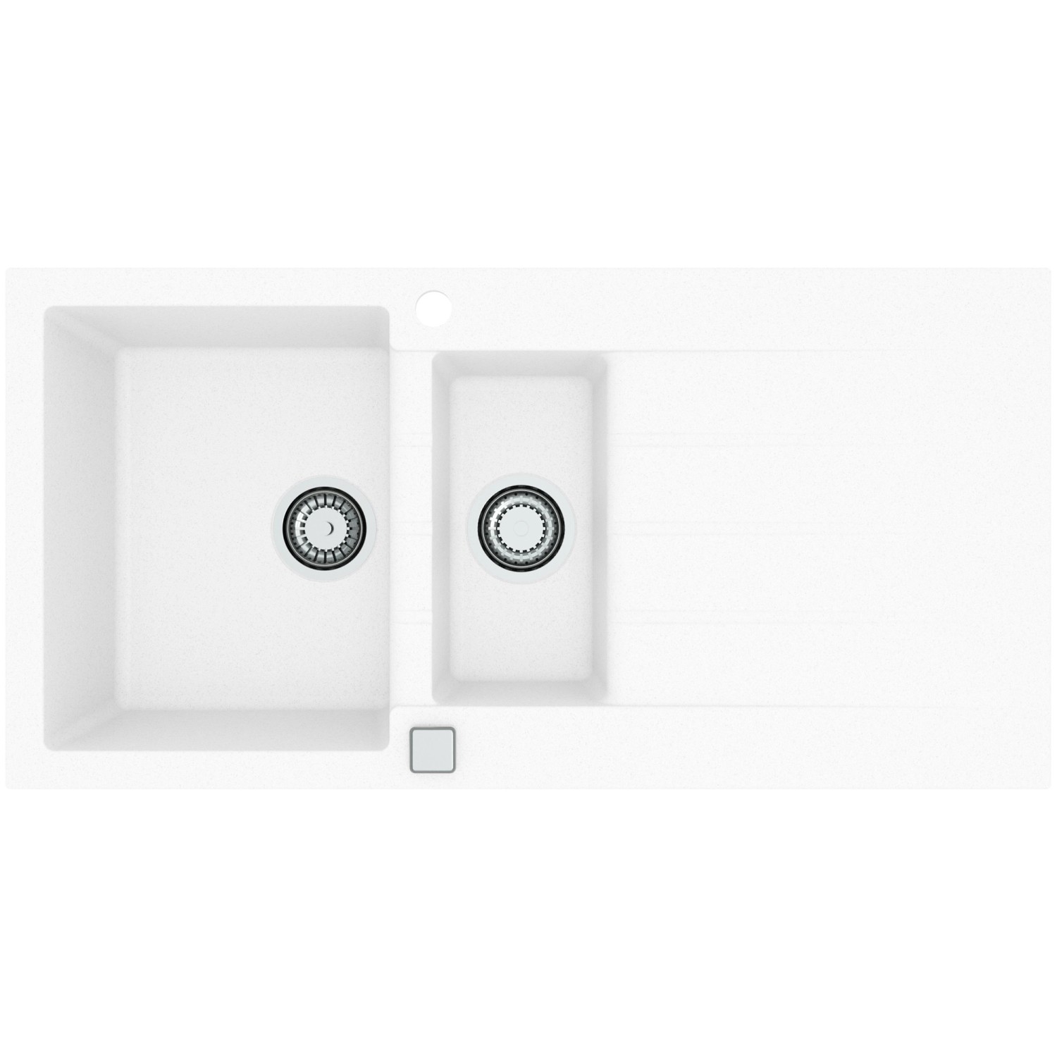 Alveus Granitový dřez Cadit 80, bílá, 100 x 50 cm