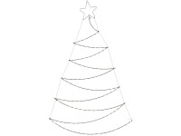 Koopman Dekorativní vánoční stromeček se 150 LED teplá bílá, 89 x 150 cm