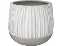 Obal na květináč kulatý, bílo-šedý, 18 x 16,5 cm