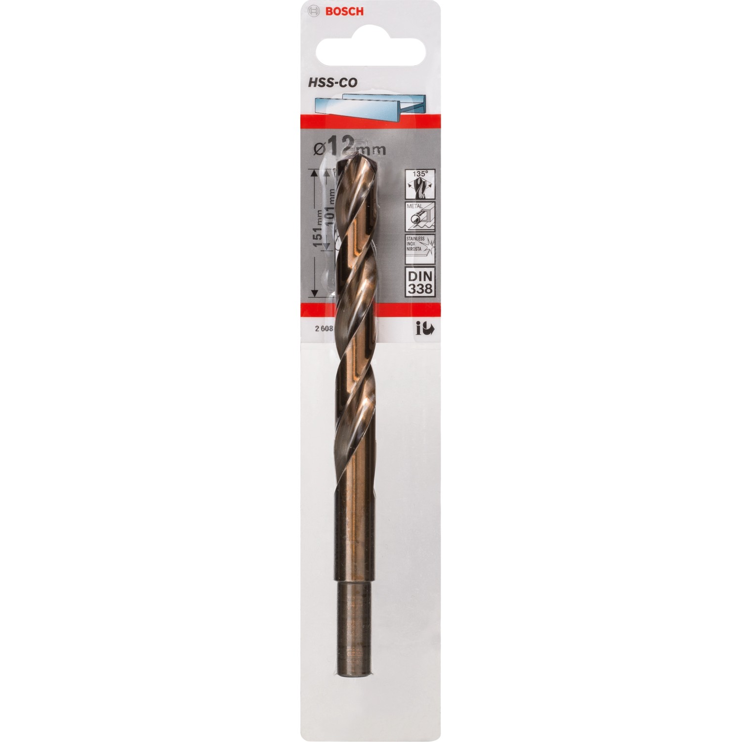 Bosch Kobaltový spirálový vrták HSS pr. 12 x 101/151 mm