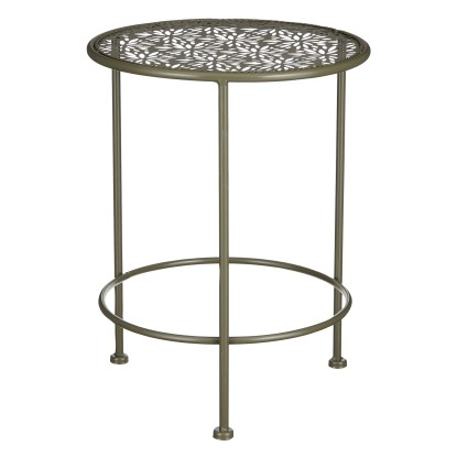 Mica Decorations Odkládací stolek Tierra, zelená, pr. 30 x 39 cm