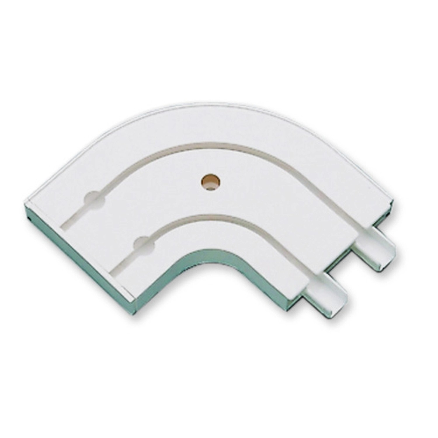 Gardinia Oblouk dvoudrážkový GE2 s koncovkami bílý 13,5 cm x 13,5 cm 2 ks