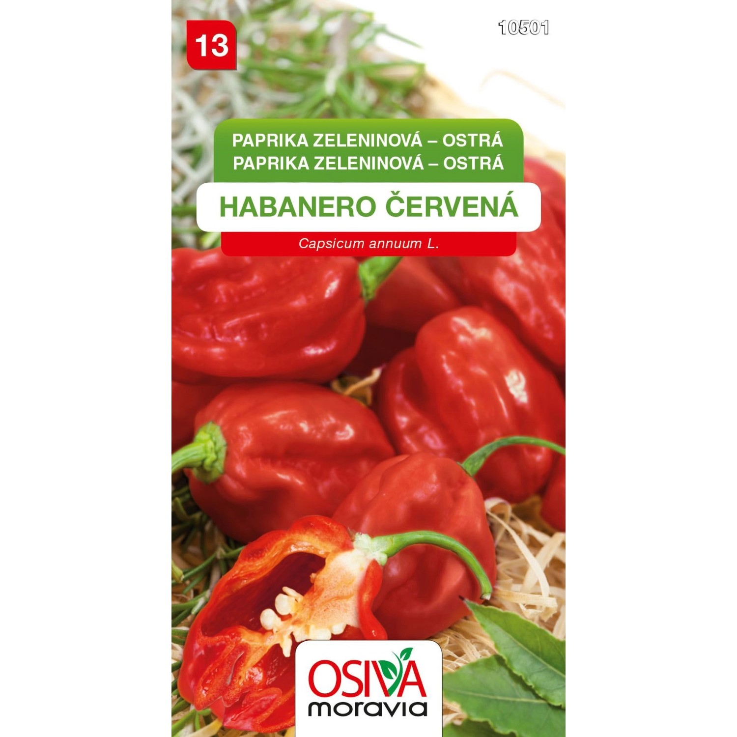 Semínka Paprika zeleninová ostrá Habanero červená (Capsicum annuum L.)