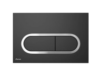 RAVAK WC ovládací tlačítko Chrome černé RAVAK WC ovládací tlačítko Chrome černé