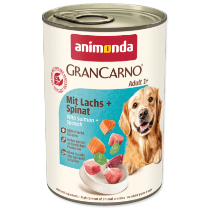 Animonda Konzerva pro psy Gran Carno Adult s lososem a špenátem, 400 g