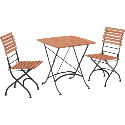 Sestava balkonového nábytku Montgomery, olejované akáciové dřevo, 3-dílná