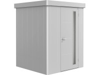 Biohort Plechový zahradní domek Neo1A standardní dveře stříbrná, 180 x 180 cm