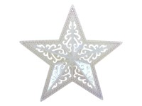 GEROMA Vánoční dekorace hvězda plast transparentní pr. 26 cm