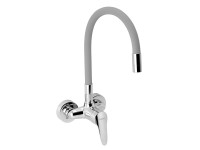 Titania Dřezová baterie 94484,0S s flexi ramenem, stříbrošedá, rozteč 100 mm