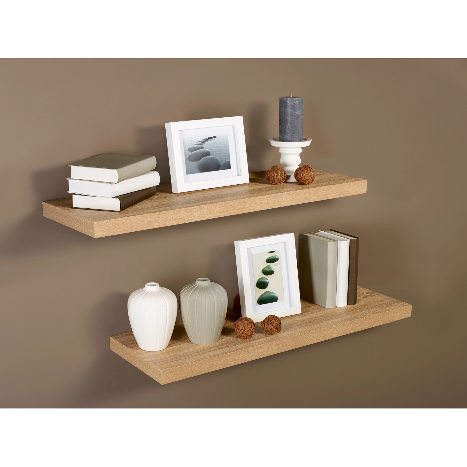 OBI Nástěnný regál Valbonne dub světlý 79,5 x 23,5 x 3,8 cm