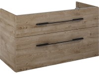 Maximus Skříňka pod umyvadlo Madrid, 2 zás., dub Canela + černé úchytky, 100 cm