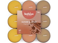Bolsius Vonné čajové svíčky Sugar & Spice, 3 barvy, 18 ks