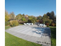 KWAD Navíjecí krycí plachta na bazén, 7,5 x 4 m