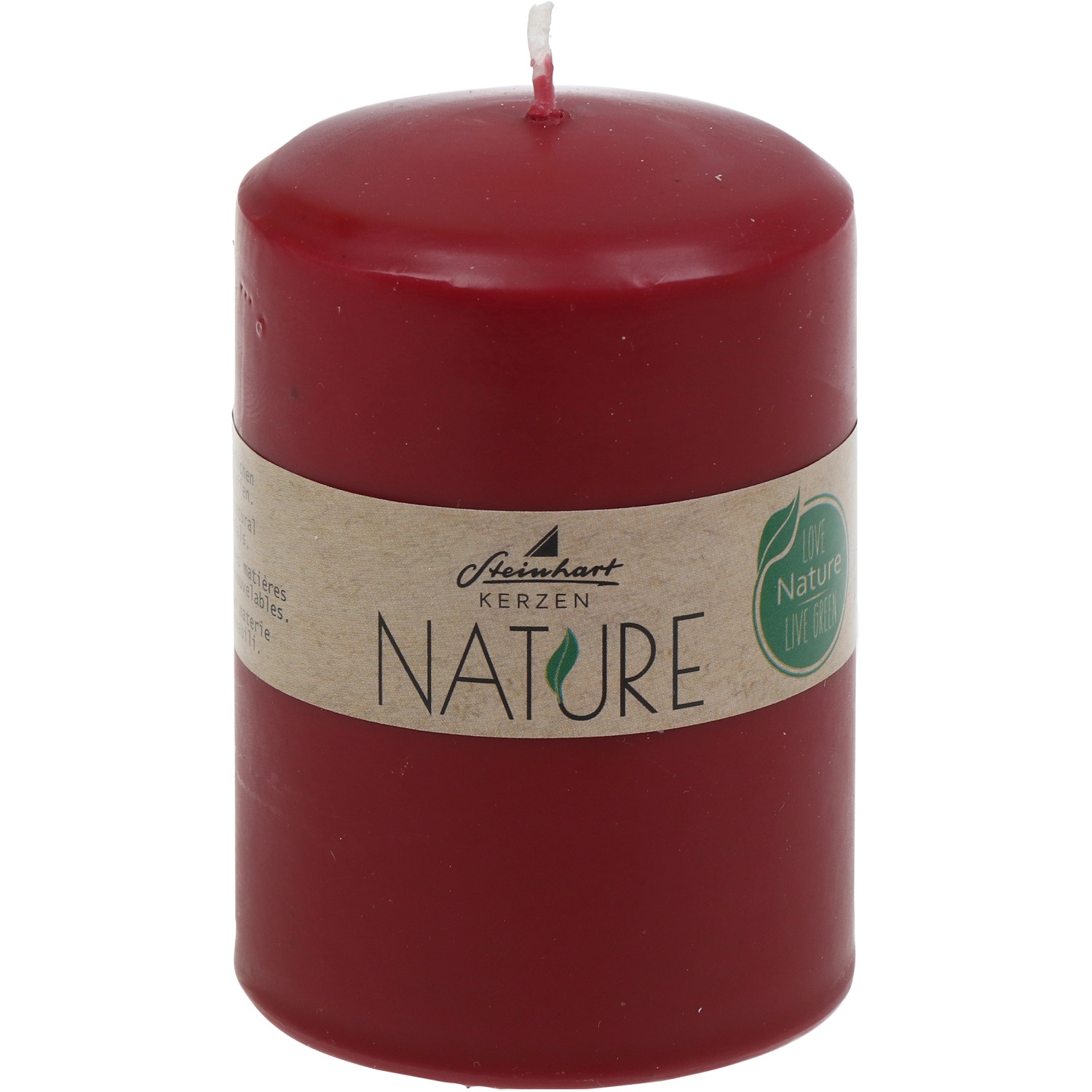 Steinhart Válcová svíčka Classic Nature staročervená 100 x 67 mm
